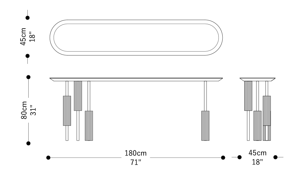 Imagem das dimensões principais do produto